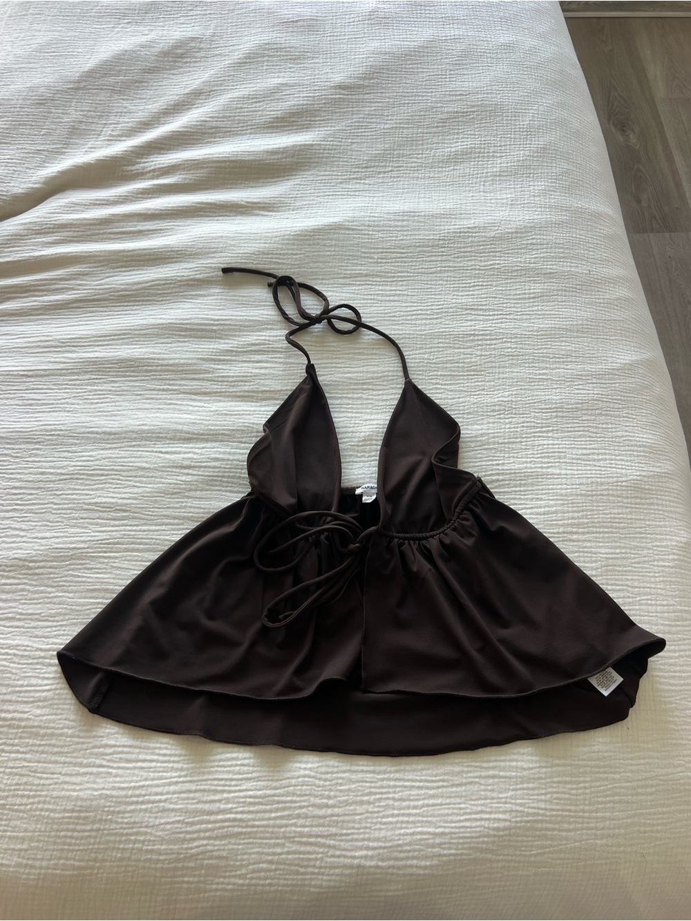 Garage Brown Halter Tank Top